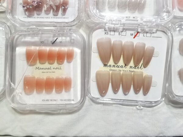 Press on Nails Medium Fake Nails Pink Glossy Glue on Nails Glitter Acrylic Nails Oval Stick on Nails for Women and Girls
