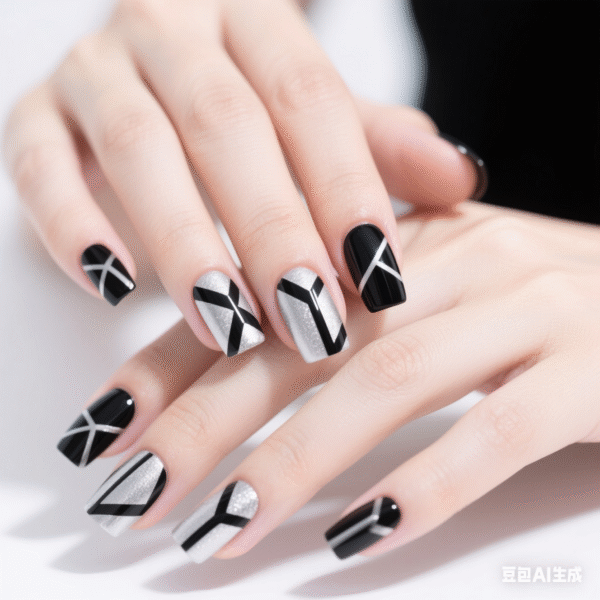 Press on Nails Medium Fake Nails Pink Glossy Glue on Nails Glitter Acrylic Nails Oval Stick on Nails for Women and Girls